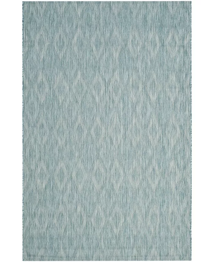 Safavieh Courtyard Aqua 4' x 5'7