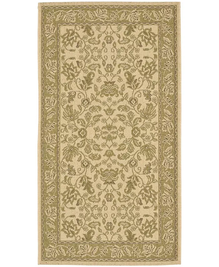 Safavieh Courtyard Cream and Green 2'7