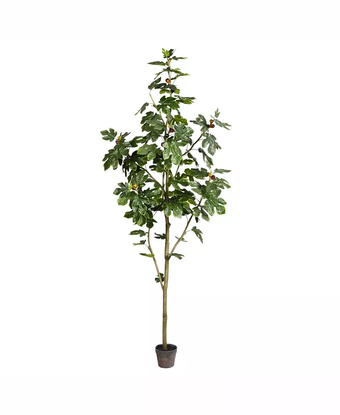 Vickerman 8' Artificial Potted Fig Tree With 100 Leaves