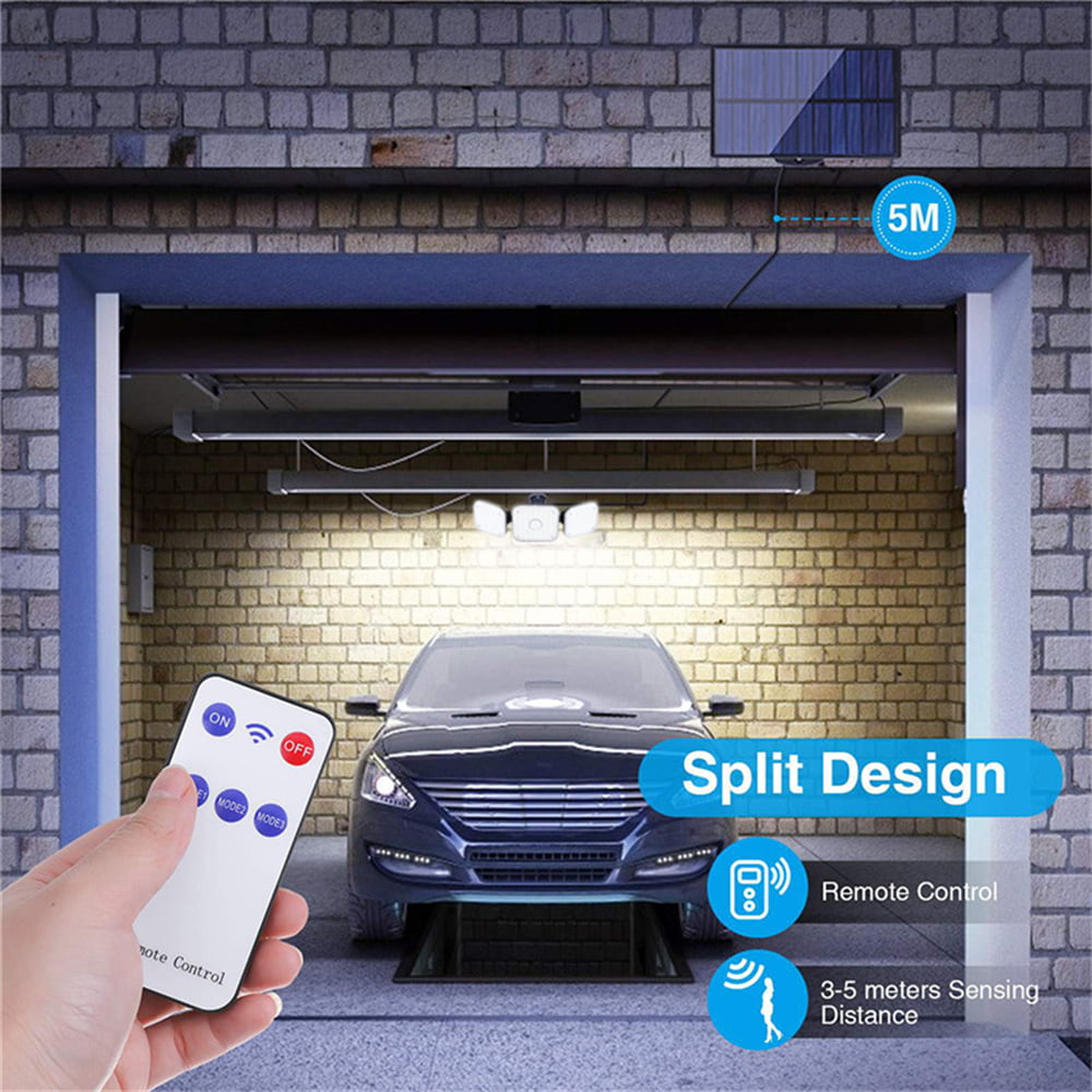 2 Pack Outdoor Solar Street Lights Waterproof Spotlight Flood Light， Security Wall Lamp for Outdoor Yard Garden Garage Patio Porch， w/Motion Sensor and 3 Adjustable Heads