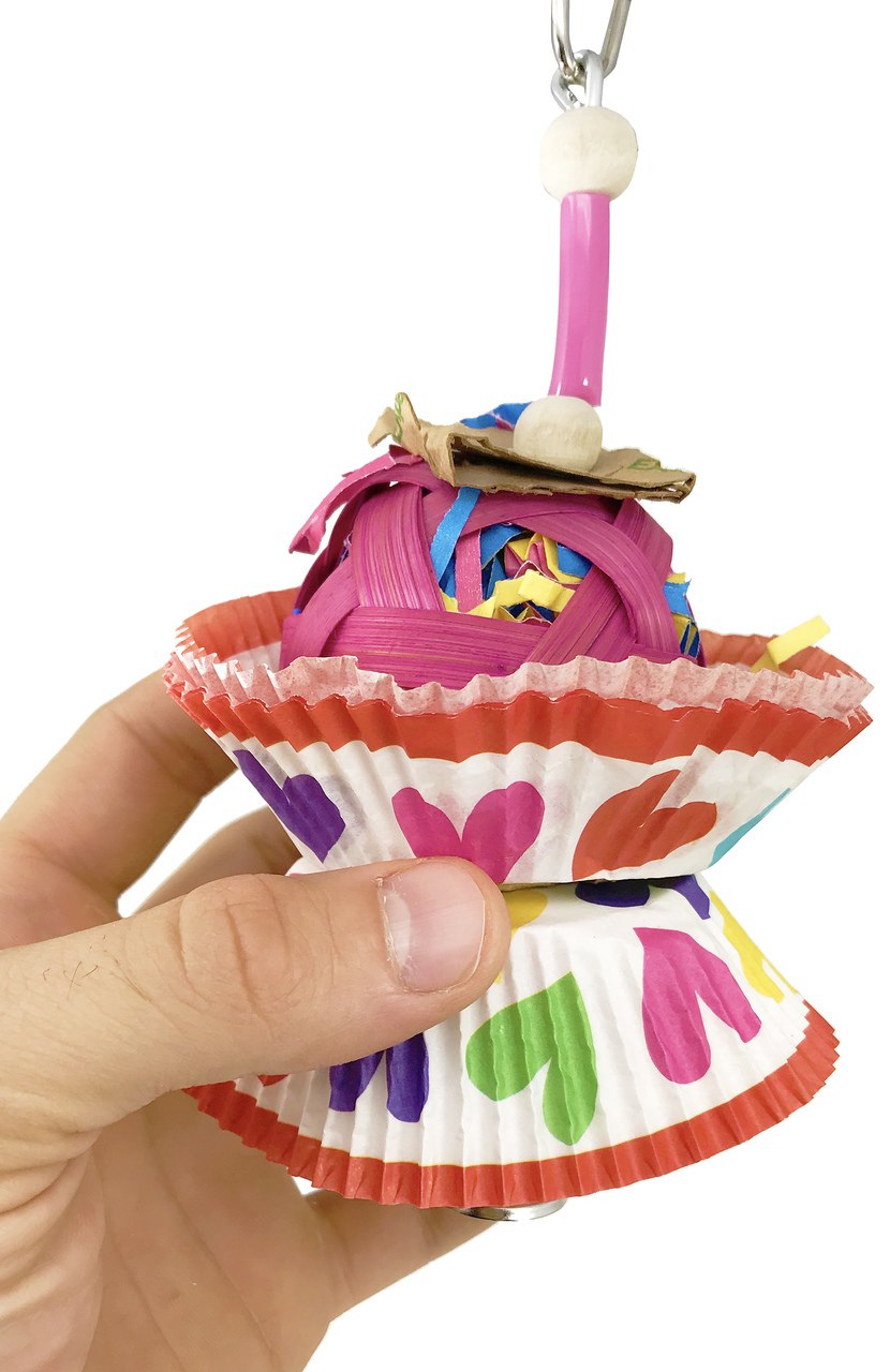 1080h Heart Cane Cake Bird Toy