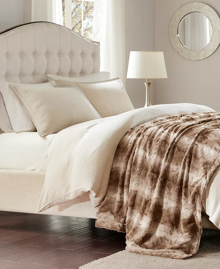 Madison Park Zuri Faux-Fur Throw， 96