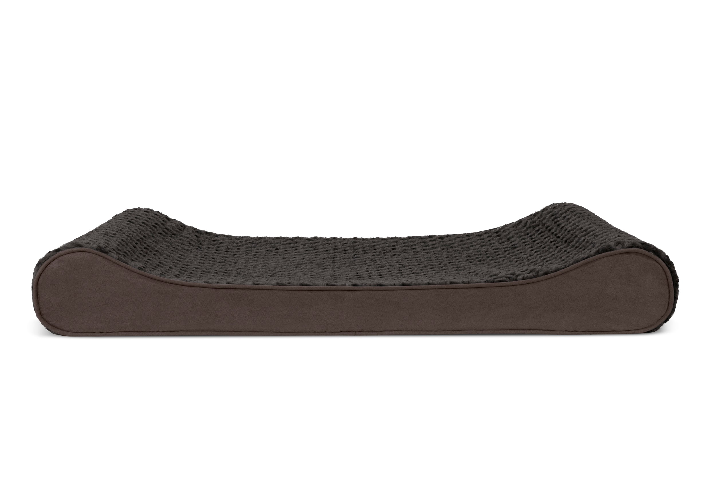 FurHaven Pet Dog Bed | Orthopedic Ultra Plush Luxe Lounger Pet Bed for Dogs and Cats， Chocolate， Jumbo