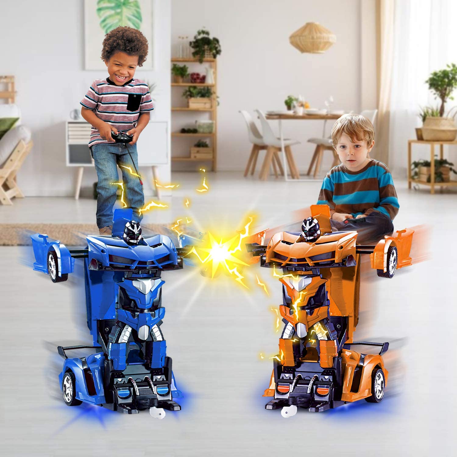 Remote Control Cars， Transform Car Robot， RC Cars for Kids， Boys Gifts Ages 6 7 8 9 10 11 Year Old Gift