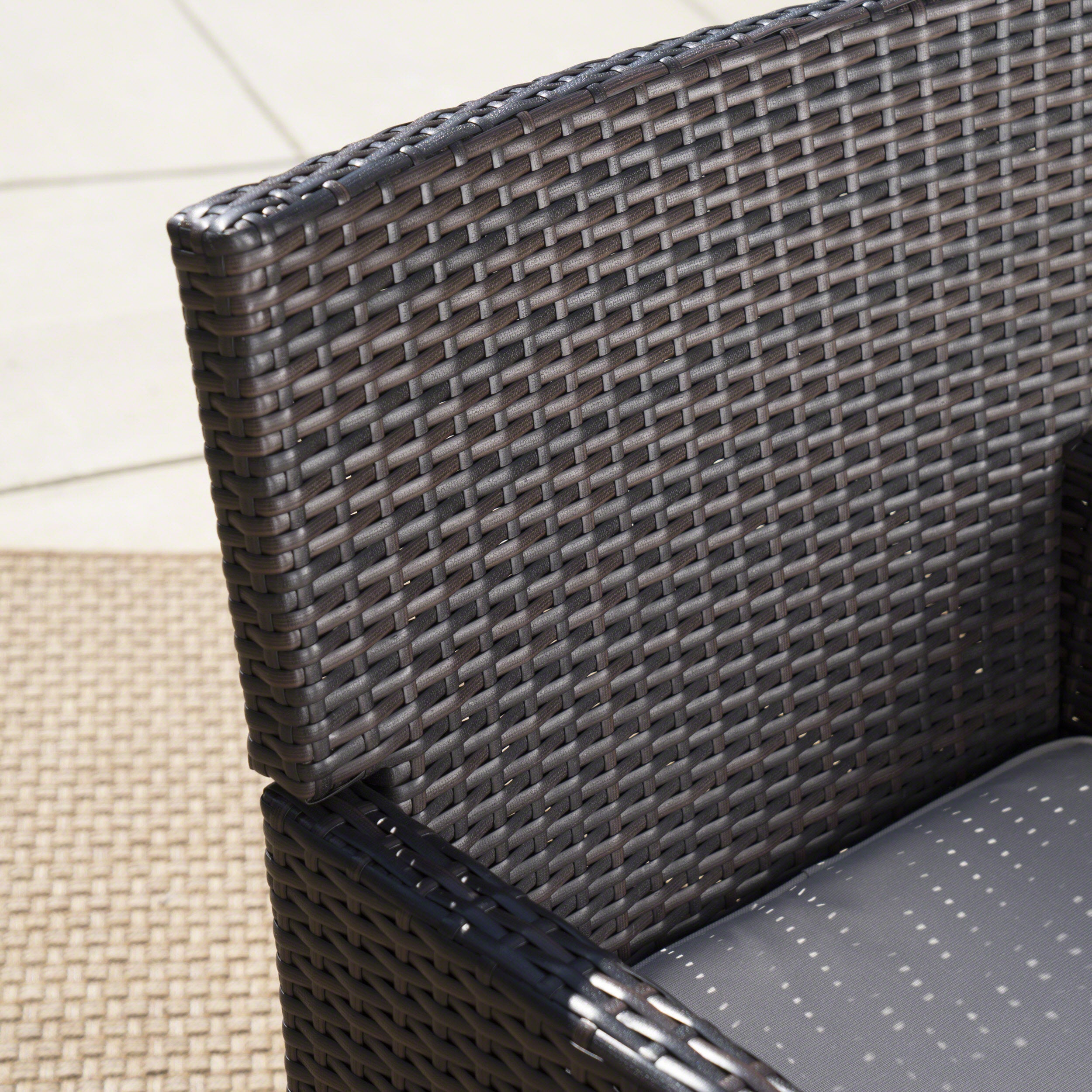 Blane Outdoor 7 Piece Grey Dining Set with Aluminum Dining Table