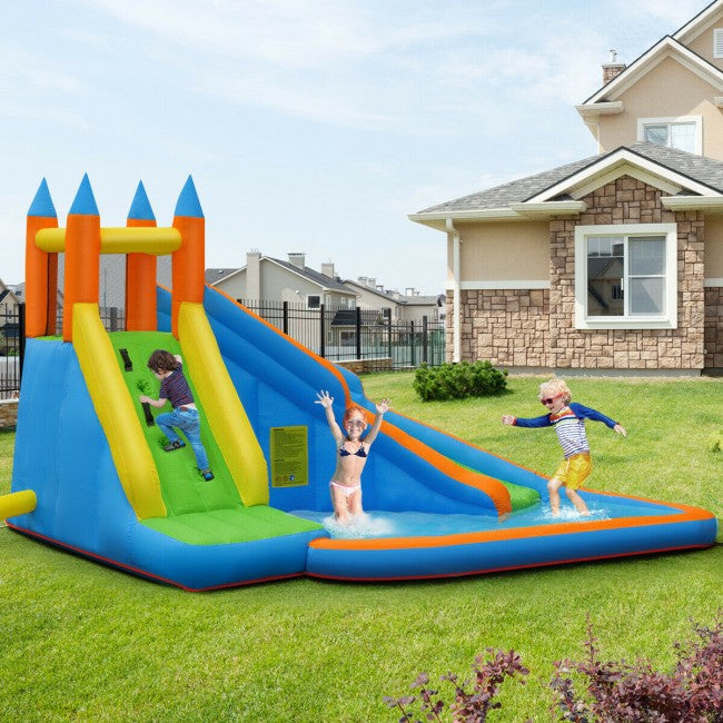 Inflatable Water Slide Mighty Bounce House Castle Moonwalk Jumper without Blower 13' x 9.8' x 8.2'