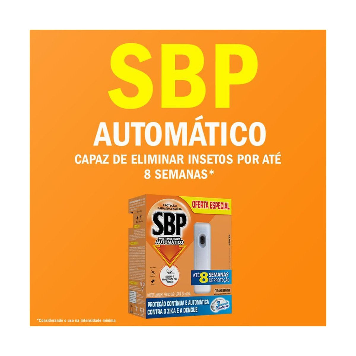 SBP Multi Inseticida Automatico Aparelho + Refil Duracao ate 8 semanas 250ml