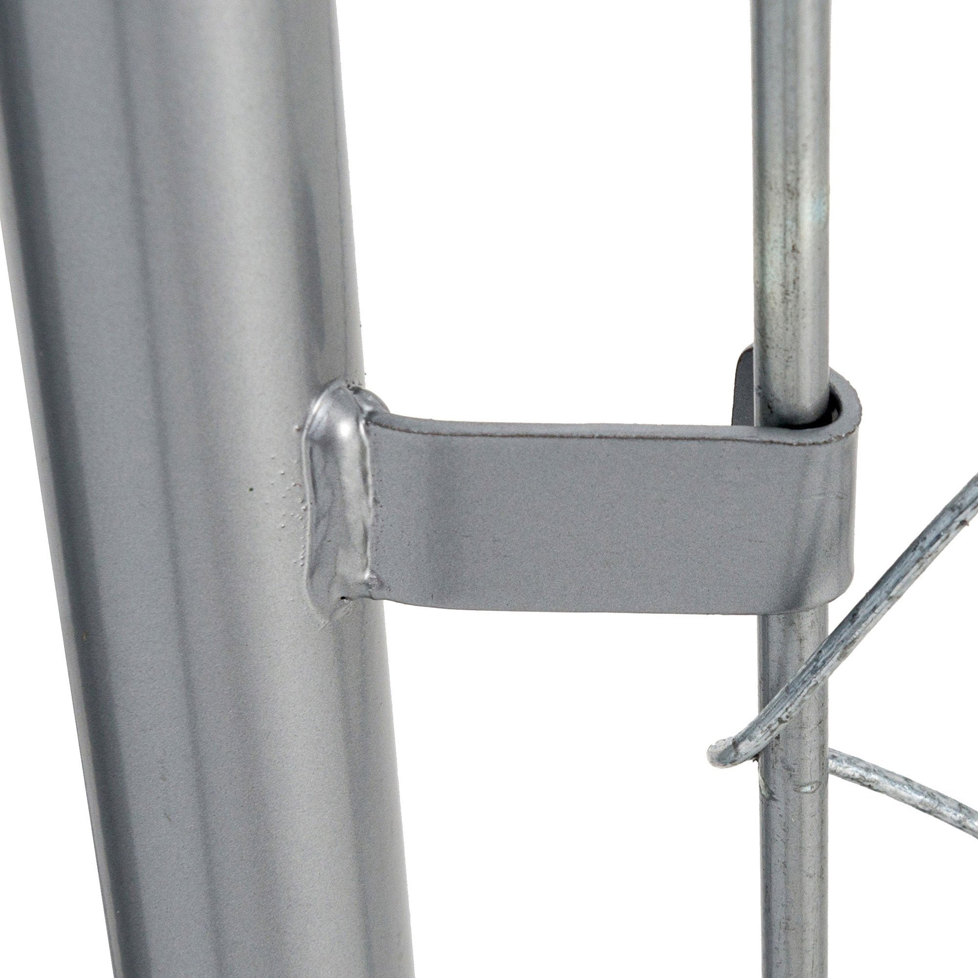 Lucky Dog Outdoor Chain Link Dog Kennel with Cover， Silver， 10'L x 10'W x 6H， 2 Pack