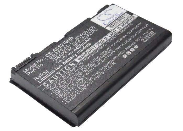 Acer Extensa 5120 Extensa 5210 Extensa Black 148V Replacement Battery BatteryClerkcom Laptop and Notebook