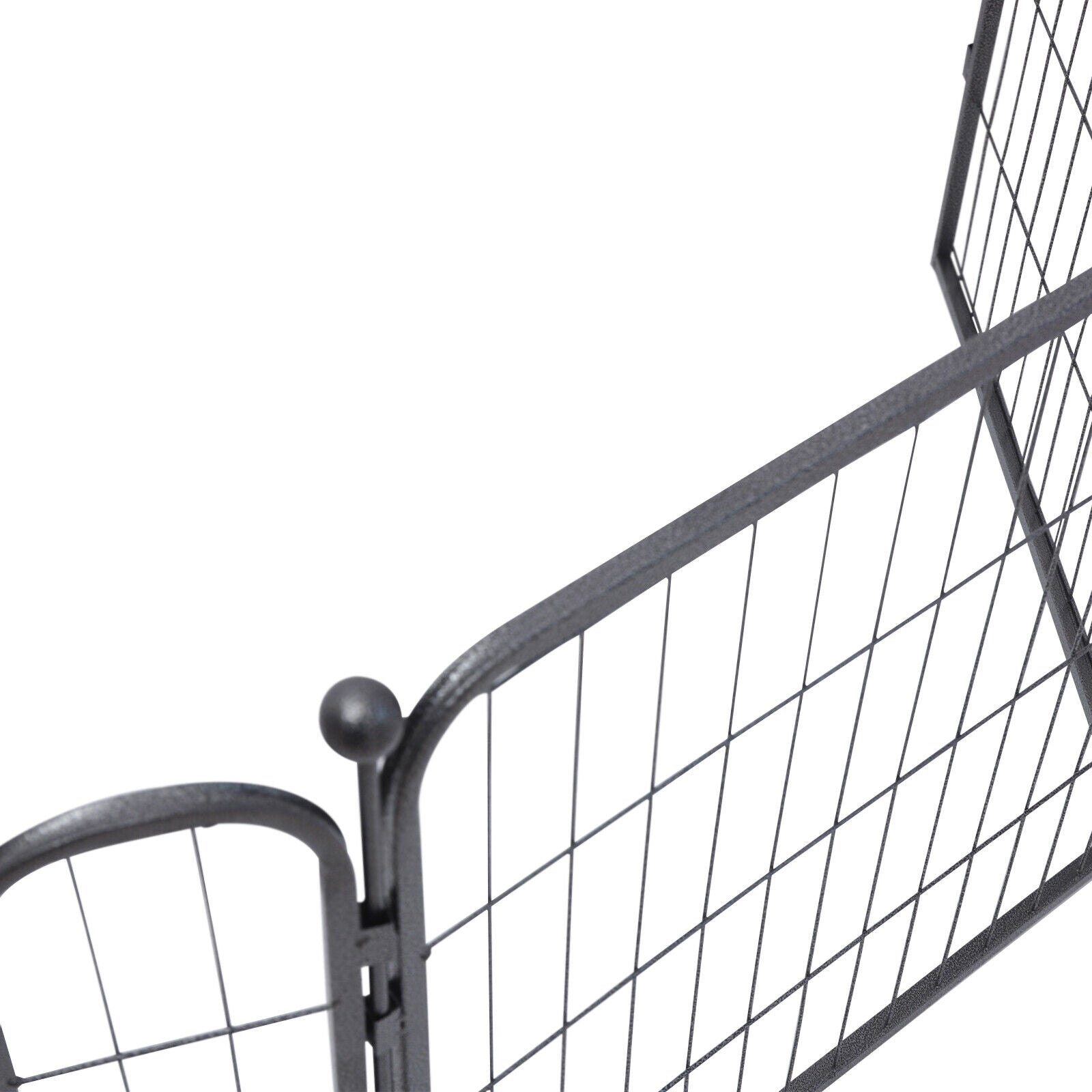 FETCOI 12Pcs Dog Playpen Panels Pet Playpen Puppy Dog Iron Fences Gate Playpen Black