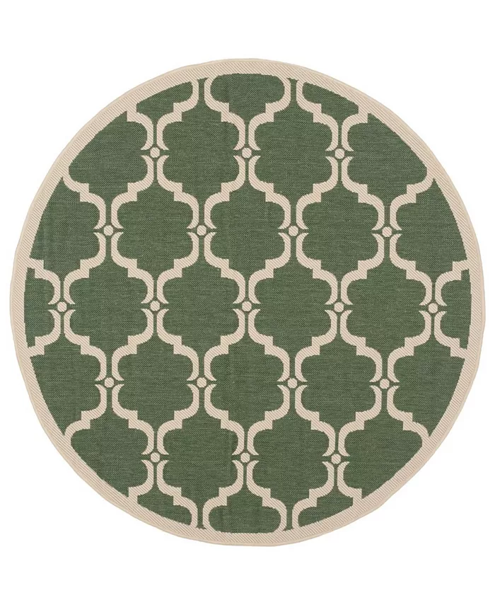 Safavieh Courtyard Dark Green and Beige 5'3