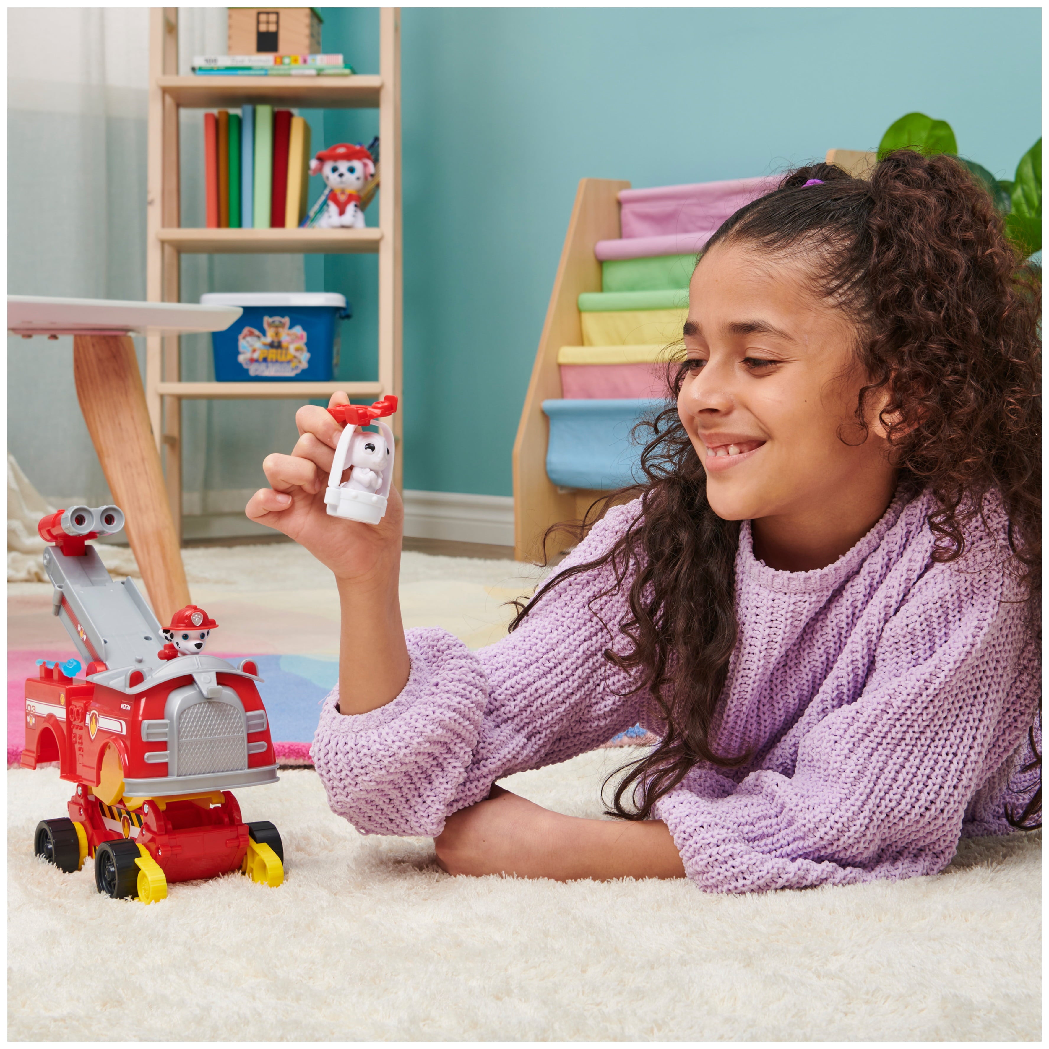 PAW Patrol: Rise and Rescue Transforming Vehicle with Marshall Figure， For Ages 3 and up