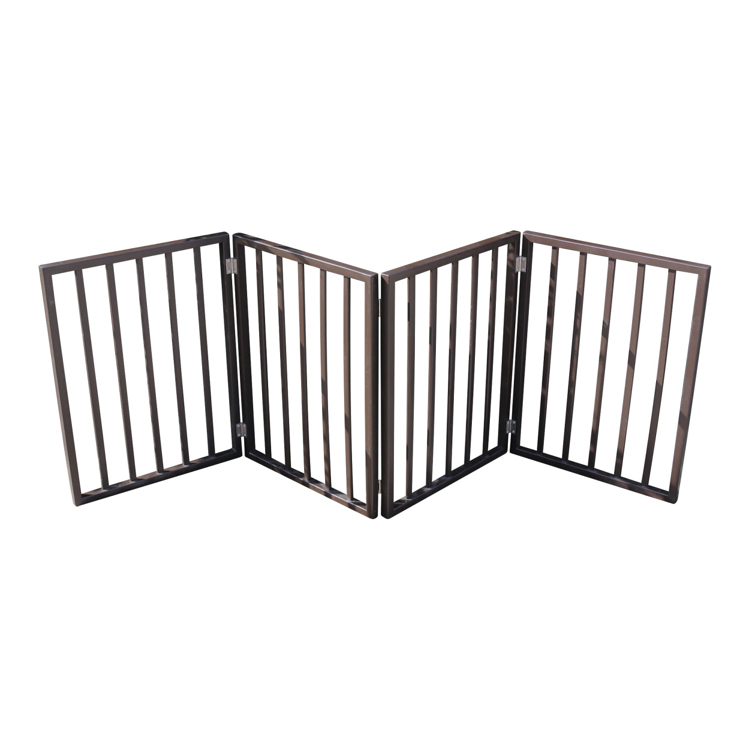 SUGIFT Pet Gate–Dog Gate for Doorways， Stairs or House – Freestanding， Folding， Accordion Style， Wooden Indoor Dog Fence by Petmaker
