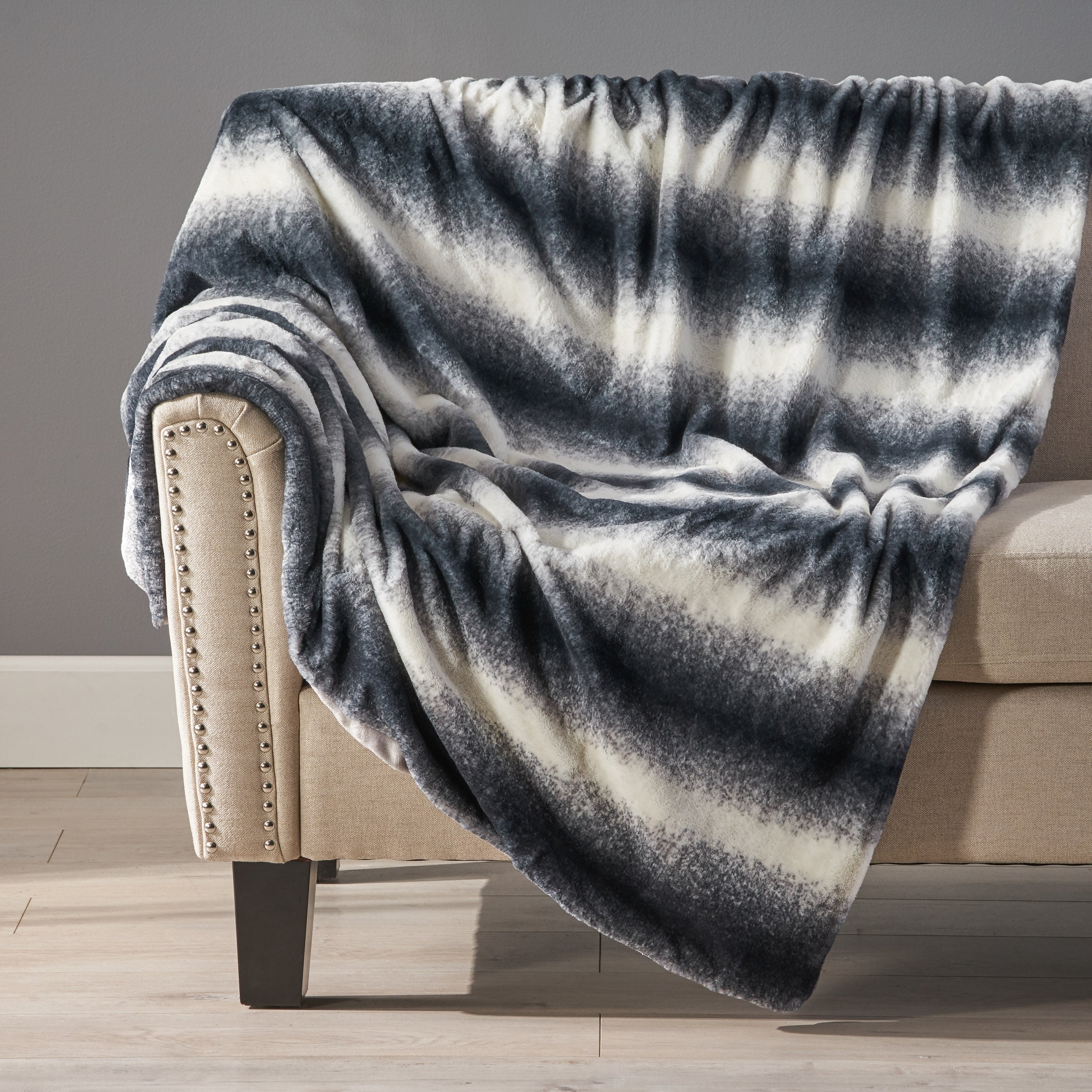 Tuscan Glam Fuzzy Fabric Throw Blanket