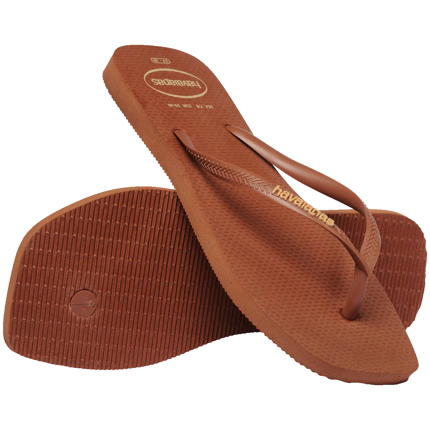 Chinelo Havaianas Slim Square Logo Pop Up