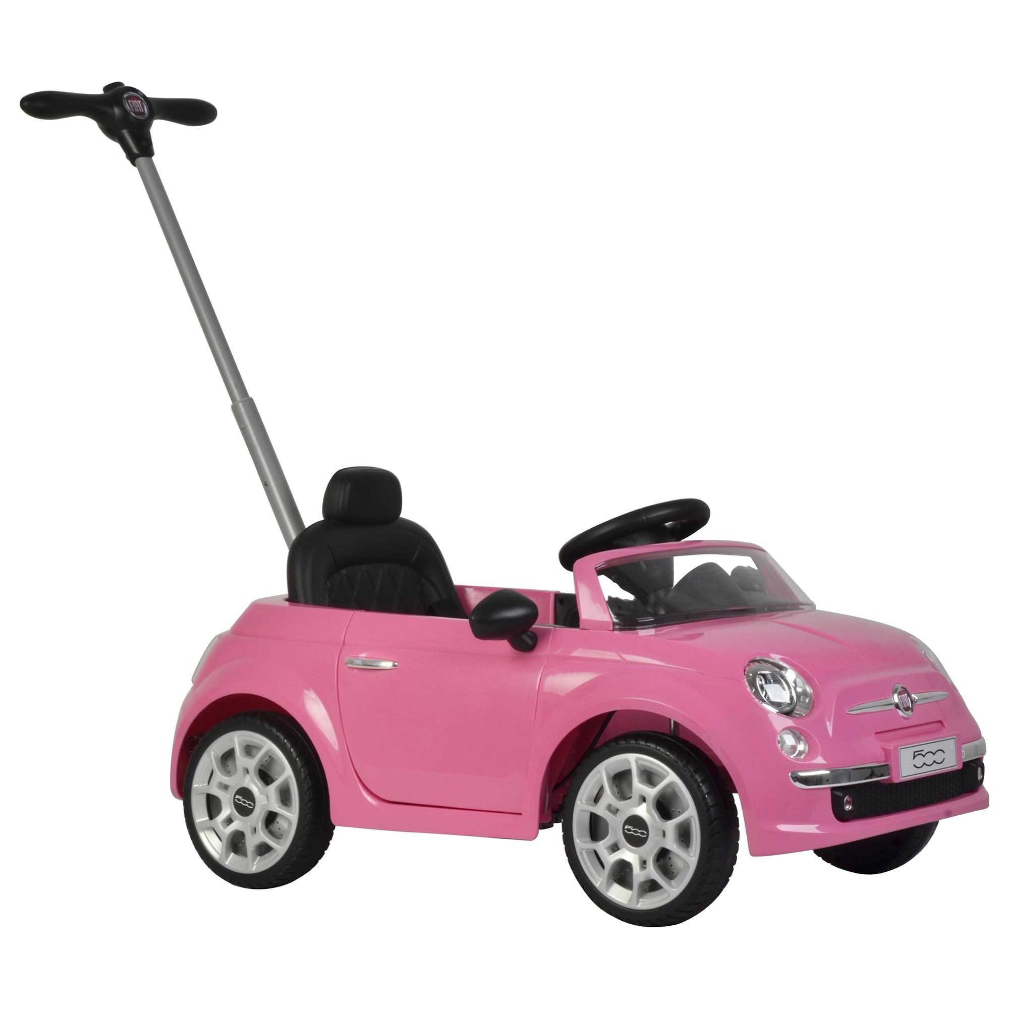 Best Ride On Cars 2-in-1 Fiat Model Baby Toddler Toy Push Car Stroller， Pink
