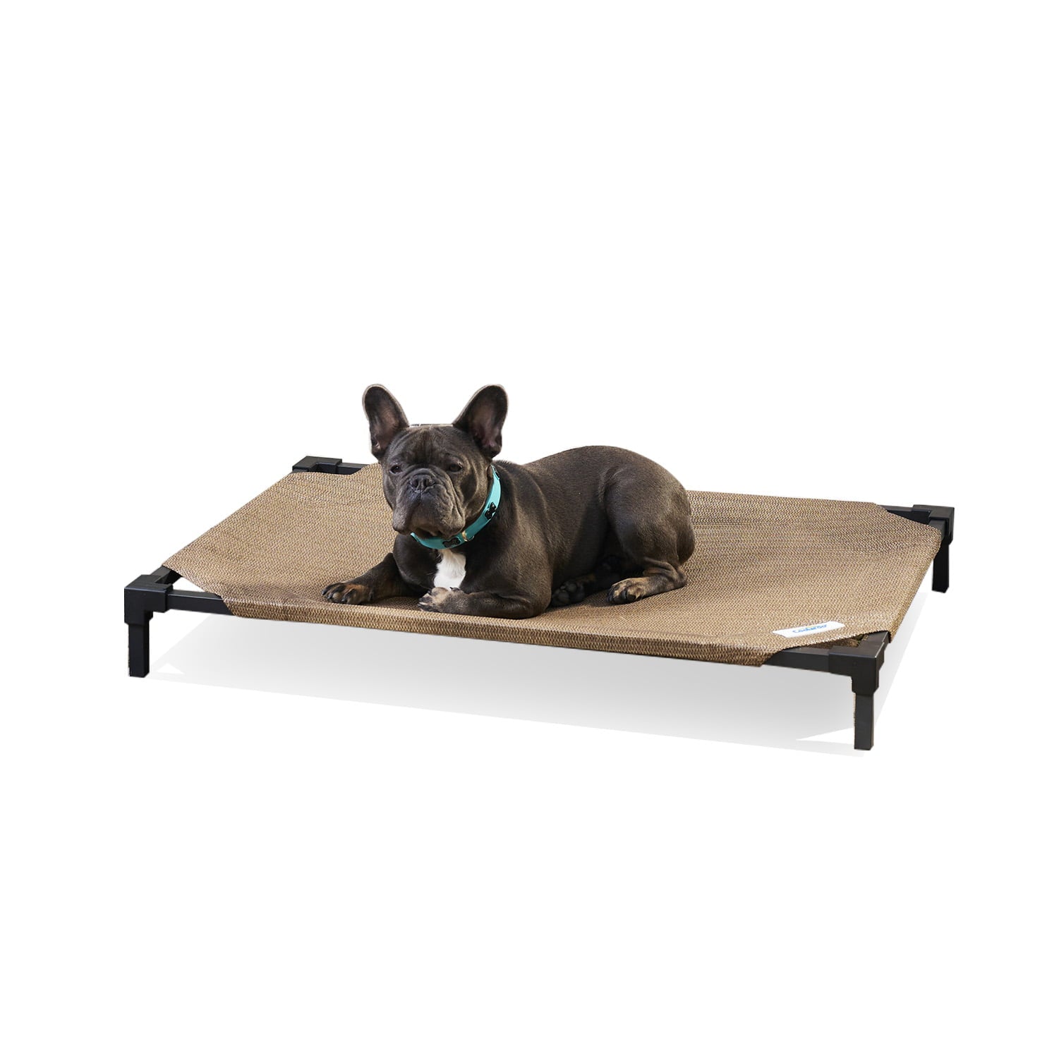 Coolaroo Cooling Elevated Dog Bed Pro， Medium， Fits in 42in Crates， Nutmeg
