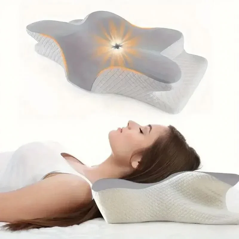Travesseiro BioForm™ com Curvatura Cervical Inteligente / Almofada Ortopédica 2 em 1 em Espuma Viscoelástica para Dormir Sem Dores e Acordar Renovada