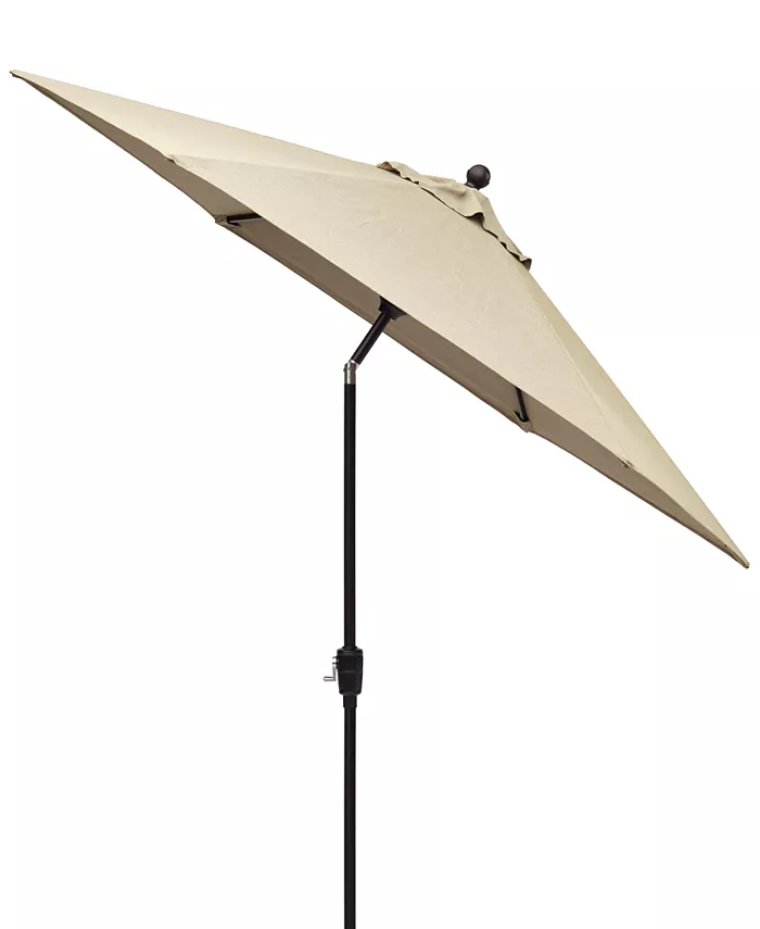 Agio CLOSEOUT! Chateau Outdoor 11' Push Button Tilt Umbrella with Outdoor Fabric， Created for Macy's