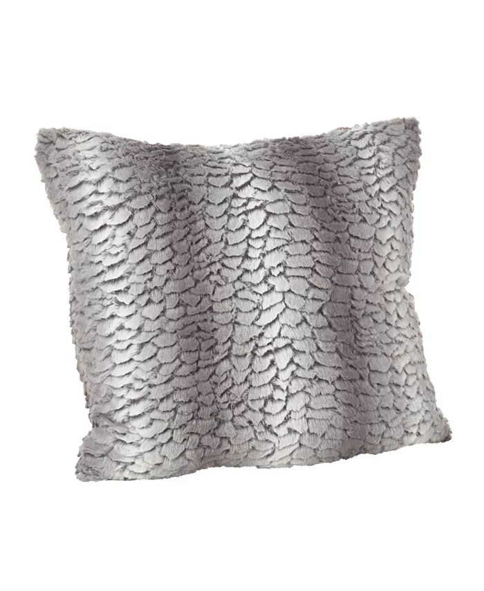 Saro Lifestyle Juneau Faux Fur Throw Pillow， 18