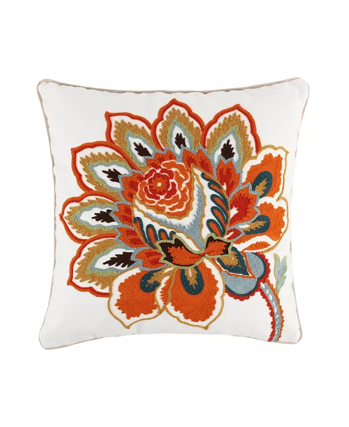 Levtex Home Eden Crewel Stitch Decorative Pillow， 18