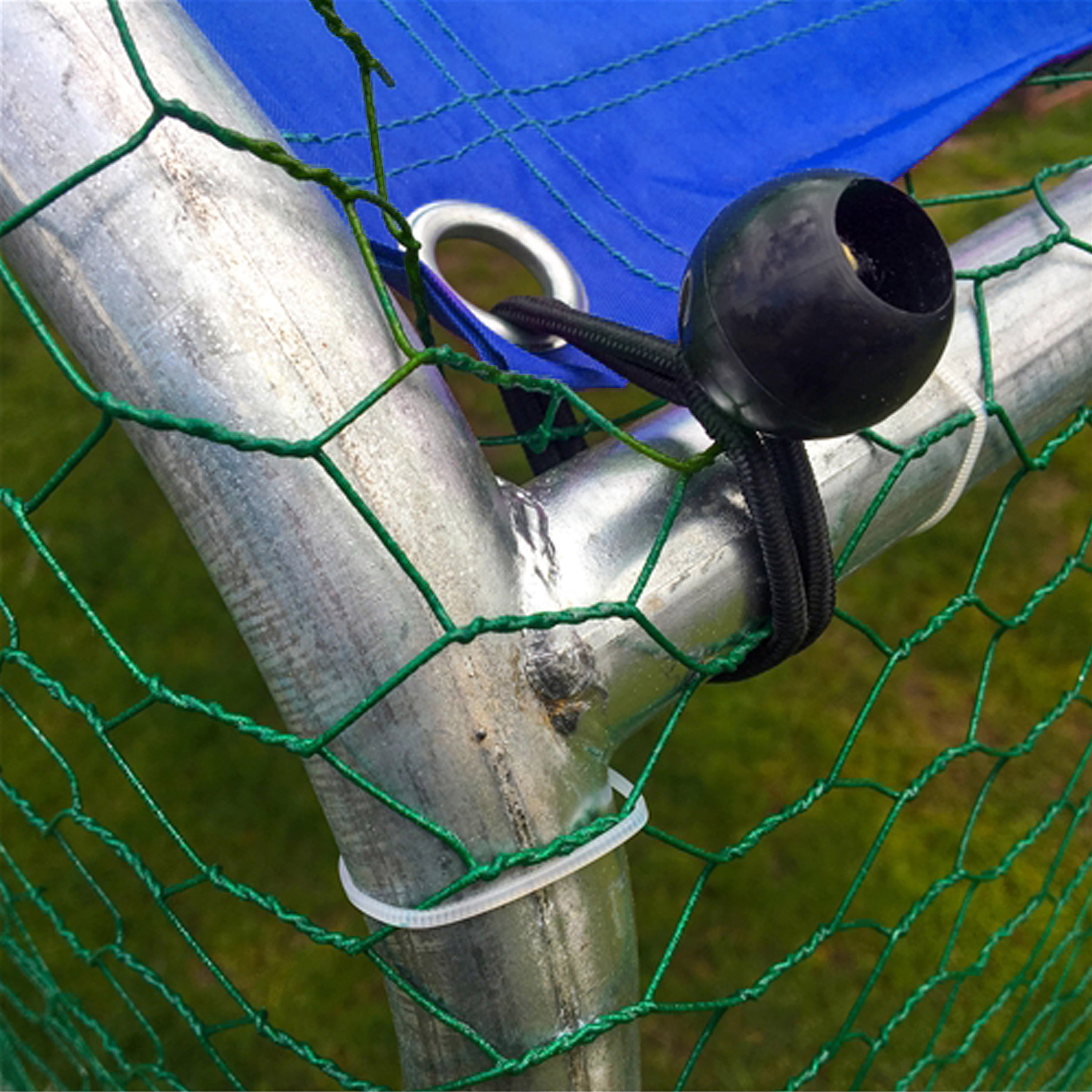 ALEKO Metal DIY Walk-in 10 x 6.5 feet Chicken Coop Run with Blue Waterproof Cover