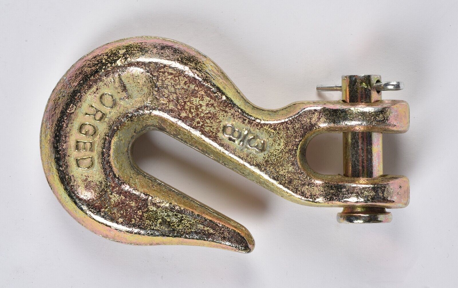 4x G70 3/8" Clevis Grab Hooks Tow Chain f Flatbed Trailer Tie Down Hauling Rig