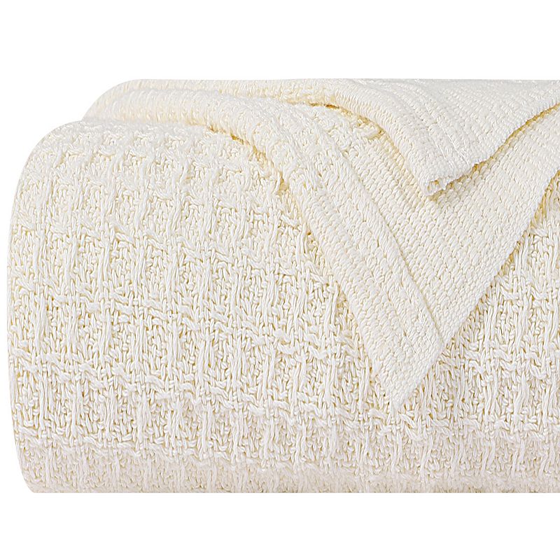 Soft 100% Cotton Thermal Blanket Waffle Weave Home Decoration Knit Blanket 47x70