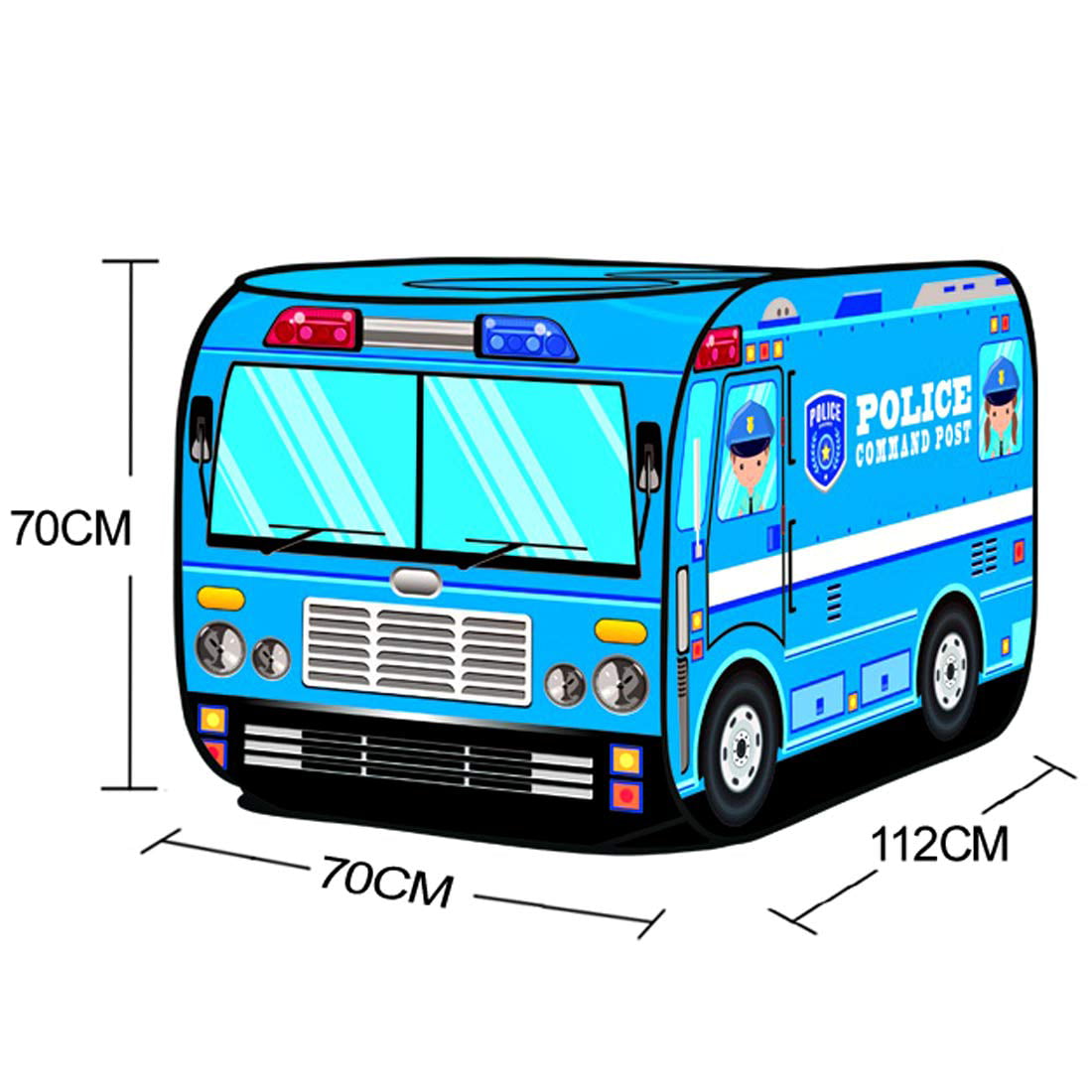 Pop Up Police Car Tent | Kids Play Tent for Boys & Girls Indoor Outdoor Toy