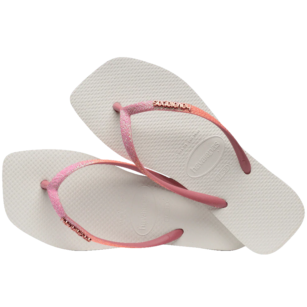 Chinelo Havaianas Slim Square Glitter Mix