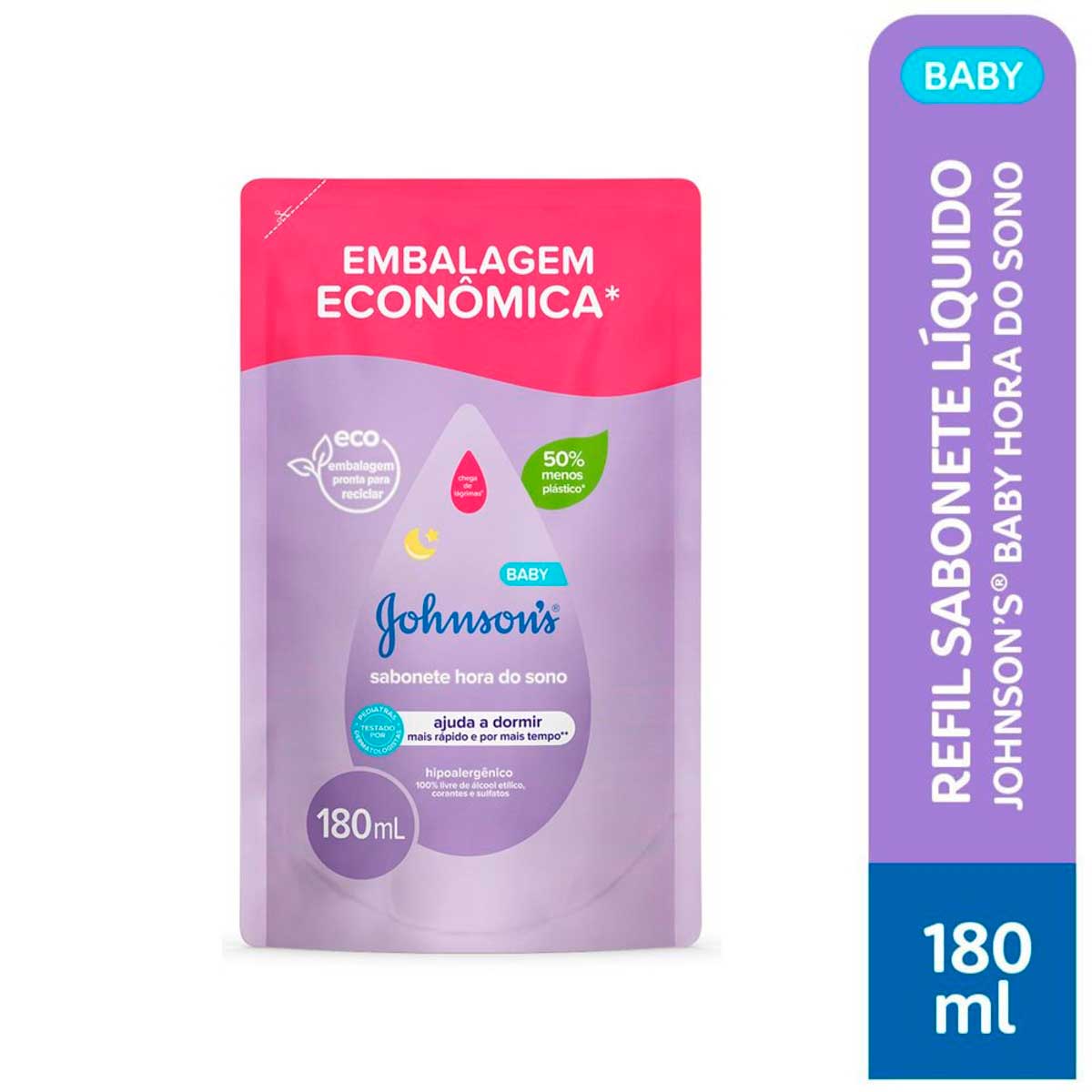 Refil para Sabonete Liquido Infantil Johnson's Baby Hora do Sono 180ml