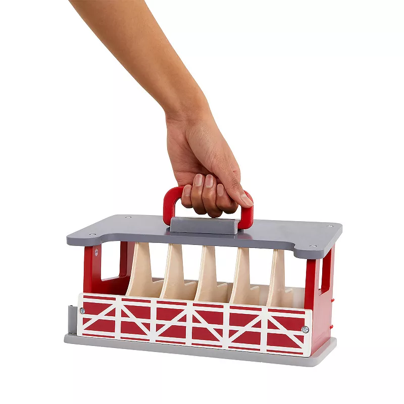 Terra by Battat Carry and Go Wooden Horse Stable Playset