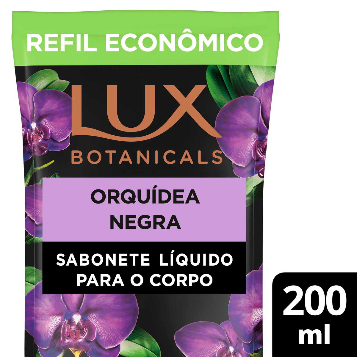 Sabonete Liquido Lux Botanicals Orquidea Negra 200ml Refil