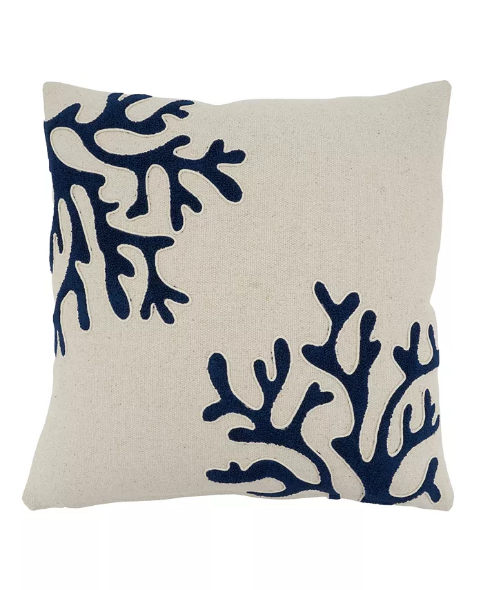 Saro Lifestyle Coral Decorative Pillow， 18