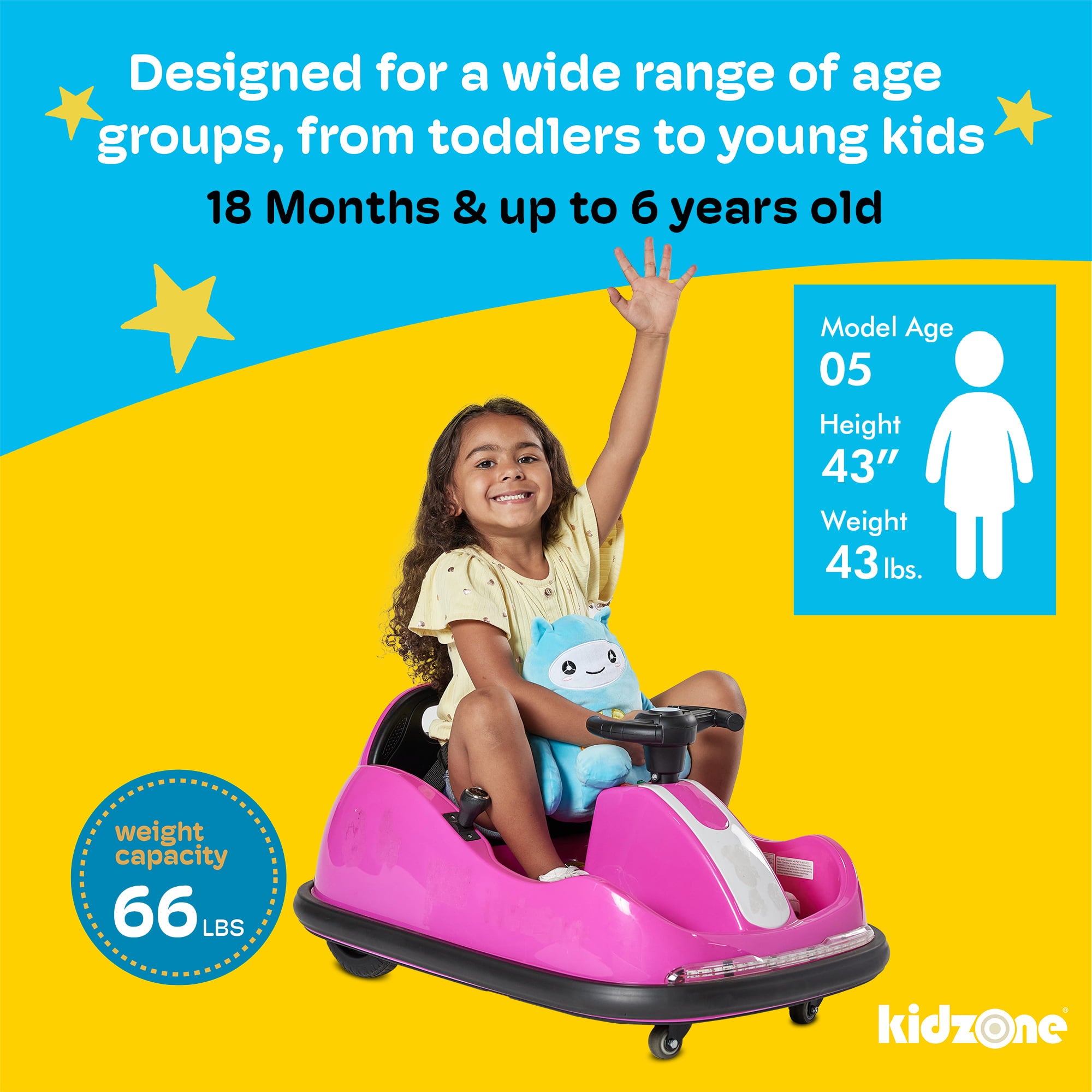 Kidzone Twin-Motor 12V Kids Toy Electric Ride On Bumper Car Vehicle Remote Control Bluetooth Music 360 Spin ASTM-Certified DIY Sticker Race #00-99， Green