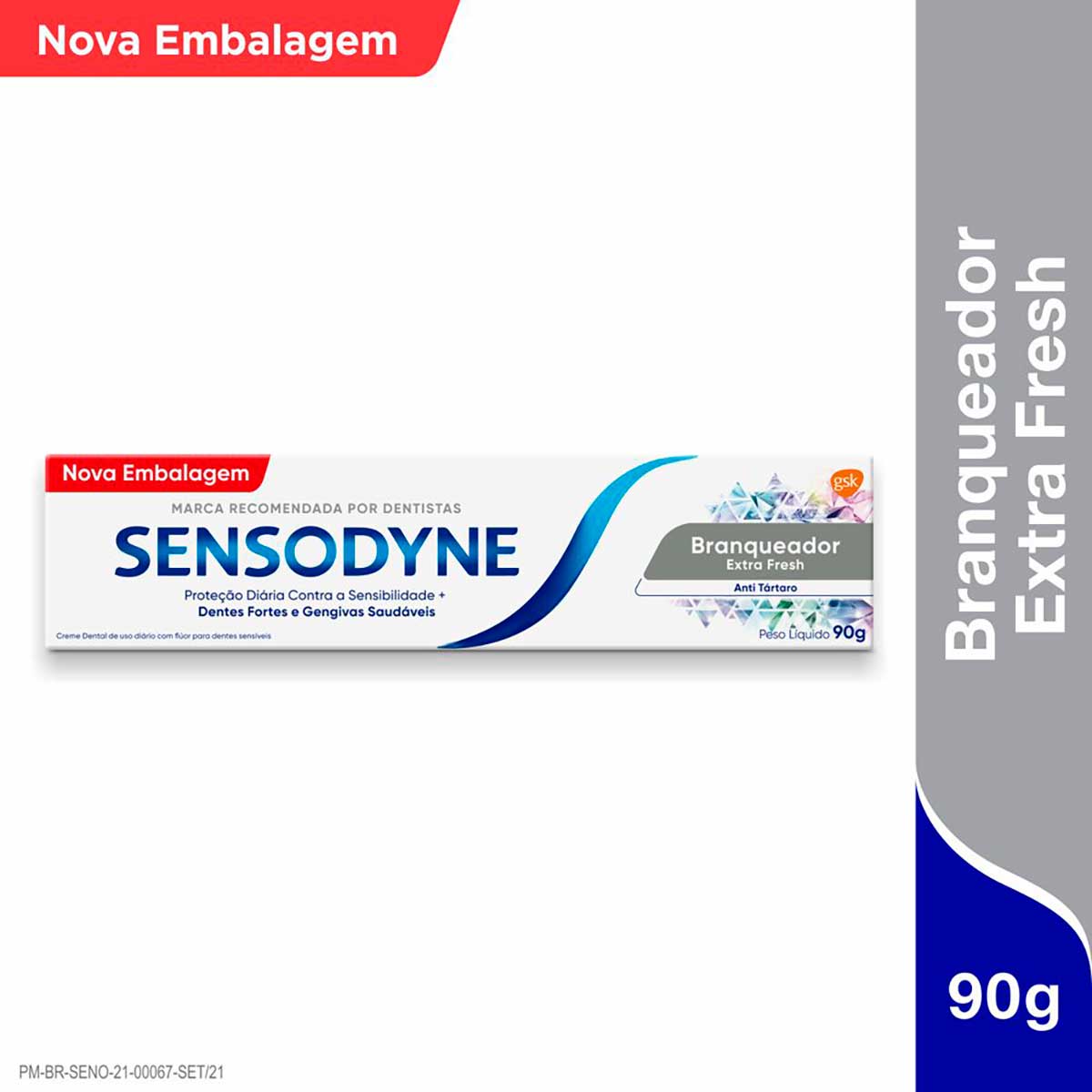 Sensodyne Branqueador Extra Fresh Creme Dental Para Dentes Sensiveis 90g