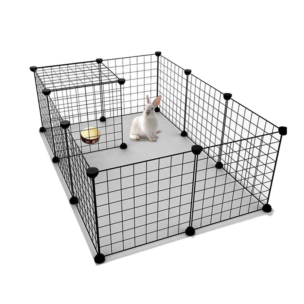 Hemoton Playpen Cage Puppy Dogs Fence Small Pet Bunny Iron Pets Indoor Dog Kitten Animal Portable Rabbit