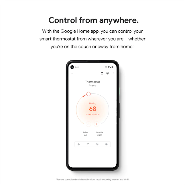 Google Nest Smart Thermostat for Home in Charcoal