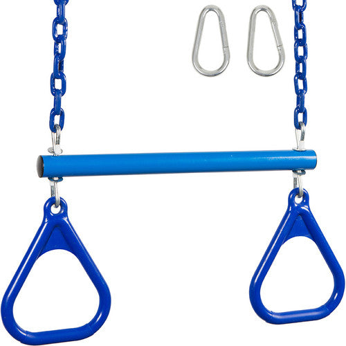Swing Set Stuff Inc. Trapeze Bar with Rings and Coated Chain (Red)