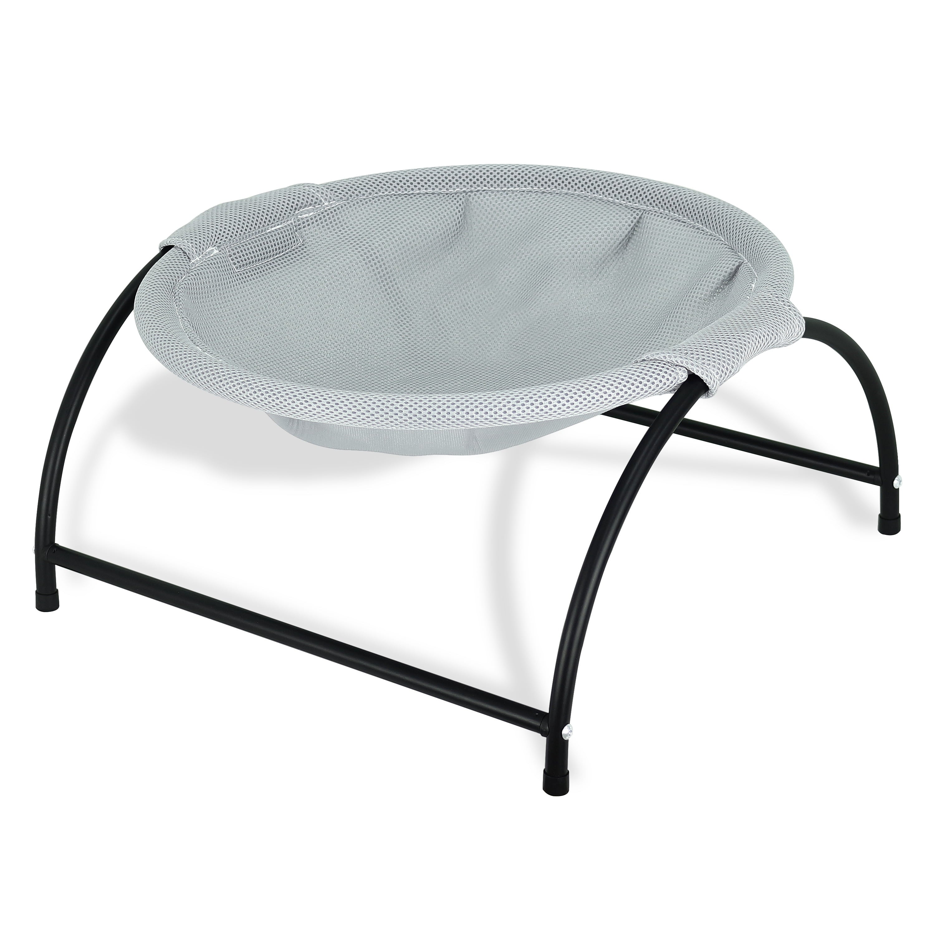 PHYEX Cat Bed Elevated Pet Hammock for Kitty Cat Small Dog， Easy Assembly Raised Cat Cot， Gray