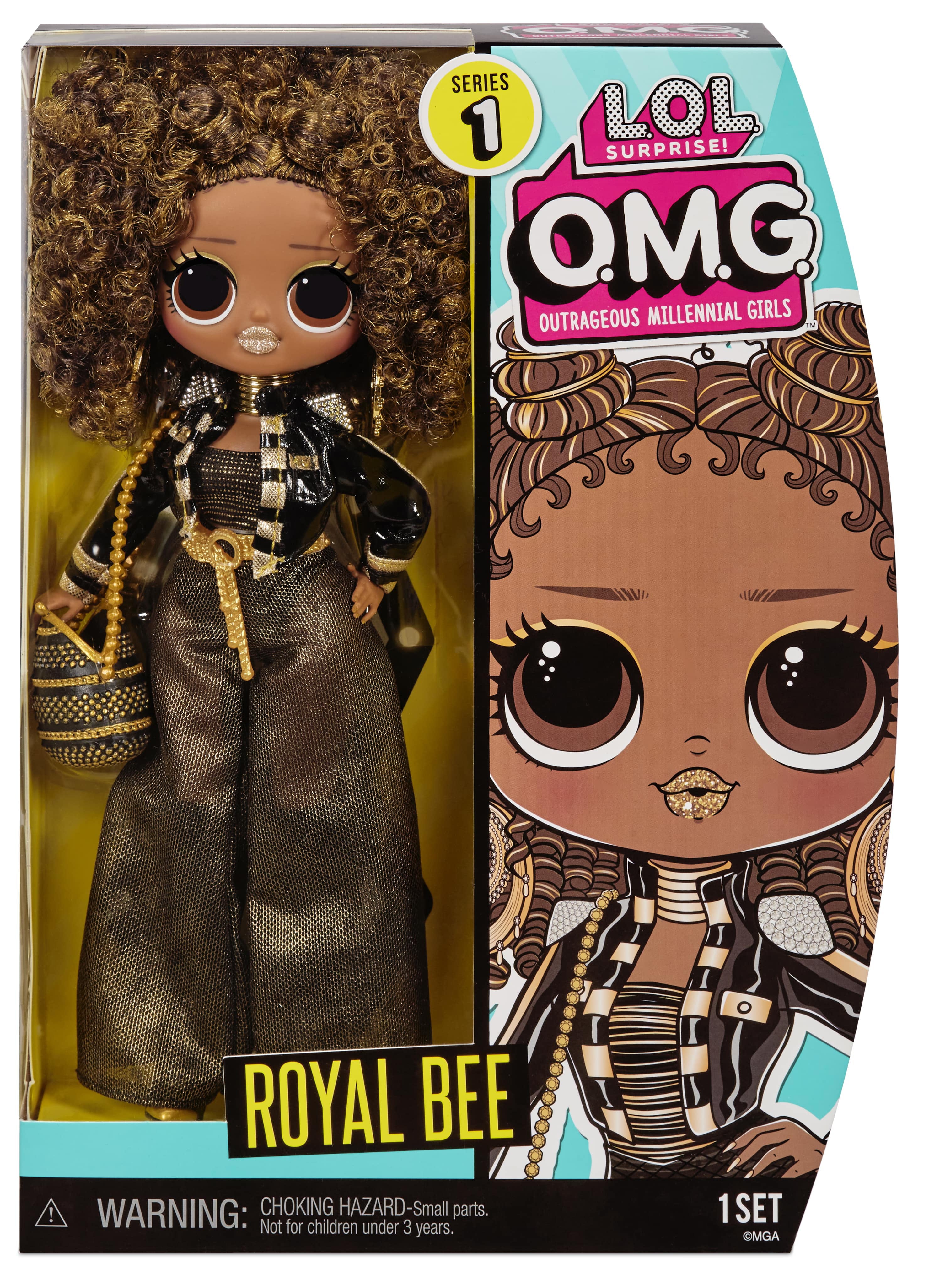 L.O.L Surprise! OMG Royal Bee Fashion Doll Playset, 6 Pieces