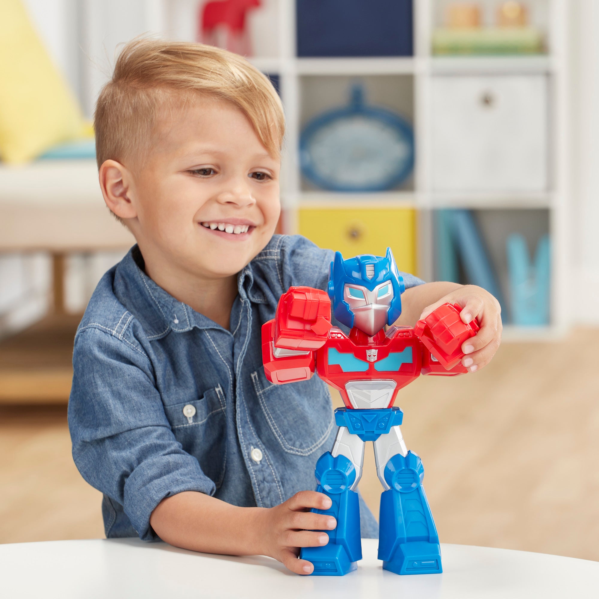 Transformers Rescue Bots Academy Mega Mighties 10-Inch Optimus Prime Action Figure