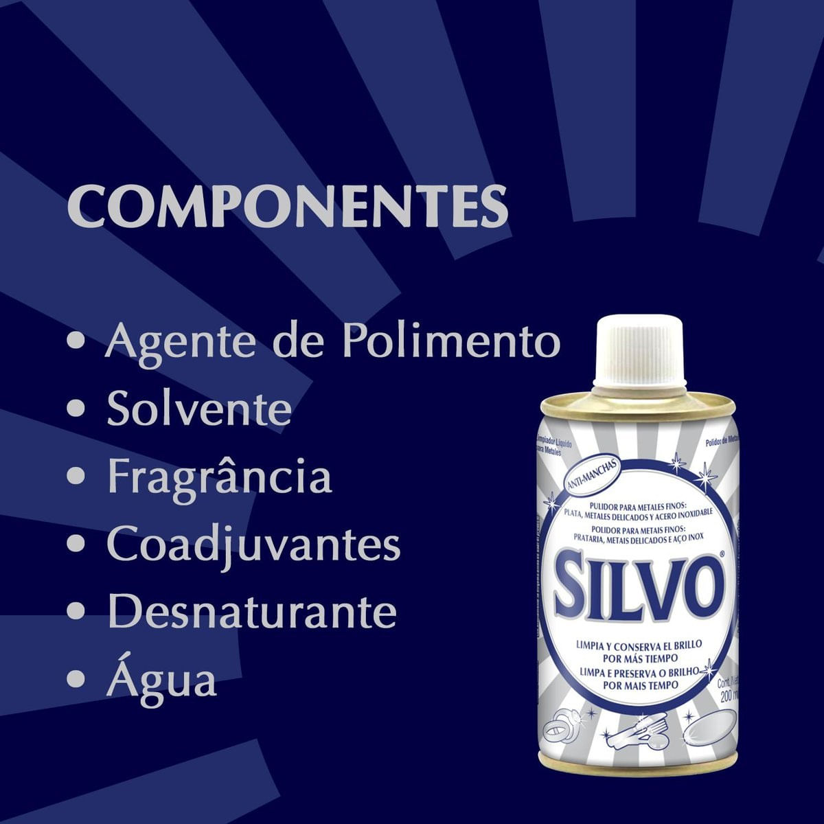 Polidor para Metais Silvo 200ml