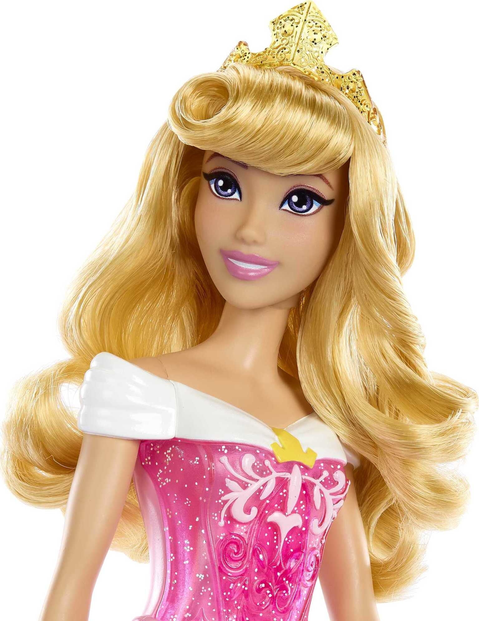 Disney Princess Aurora Fashion Doll with Blonde Hair, Purple Eyes & Tiara Accessory