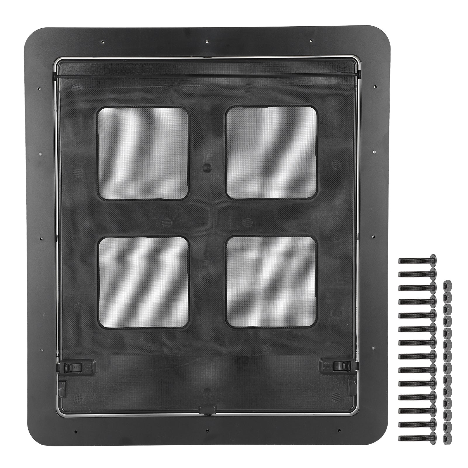 Pet Door， Black Color Small Pet Screen Door， Durable For Dog Cat Pet Supply Black Large