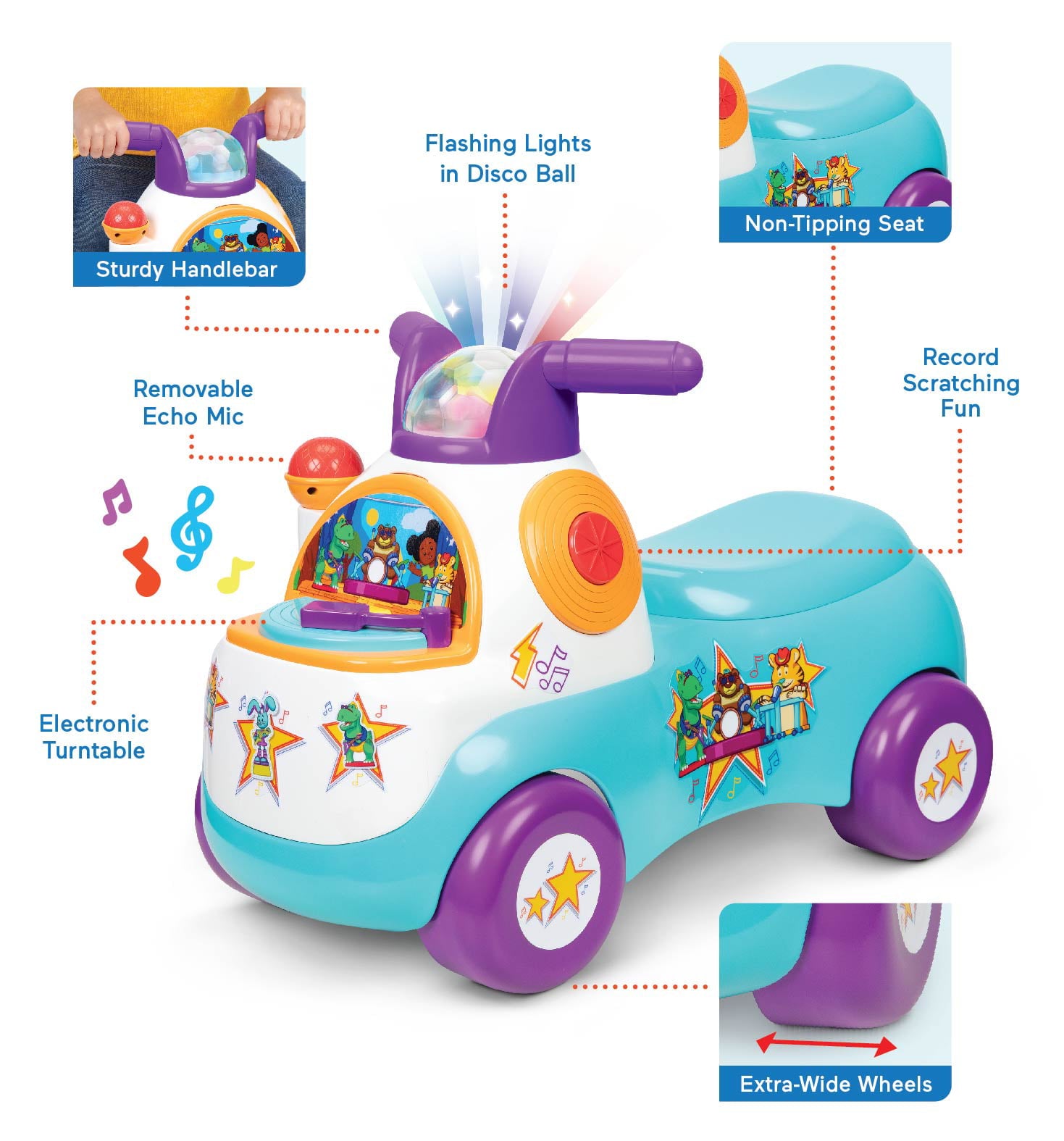 Little People Fisher-Price Move N Groove Ride-on with Lights and Sounds