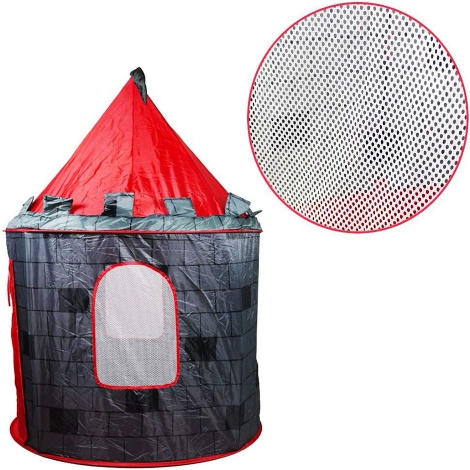 Cmgb Castle Play Tent, Unique Pop Up Fortress, Collapsible Playhouse with Storage Bag, Indoor