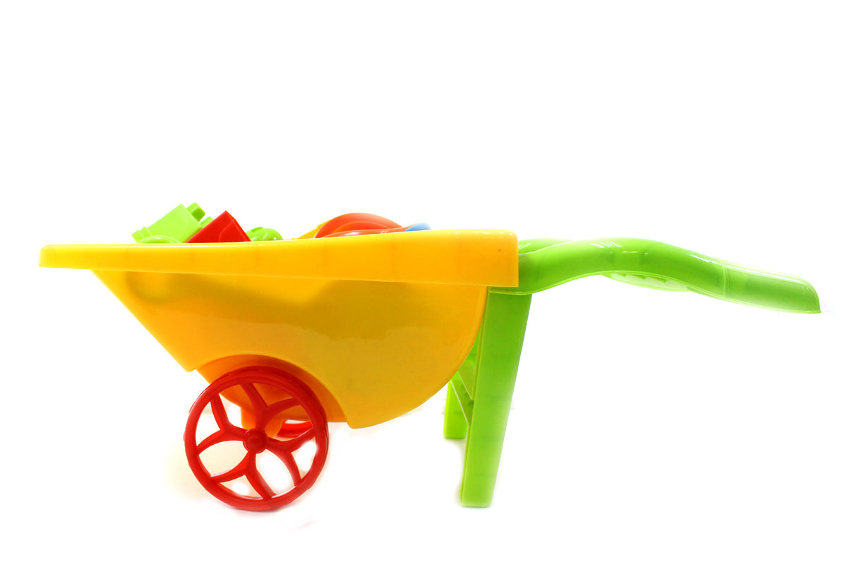Bisontec Beach Toy Playset With Wheelbarrow (Colors May Vary)