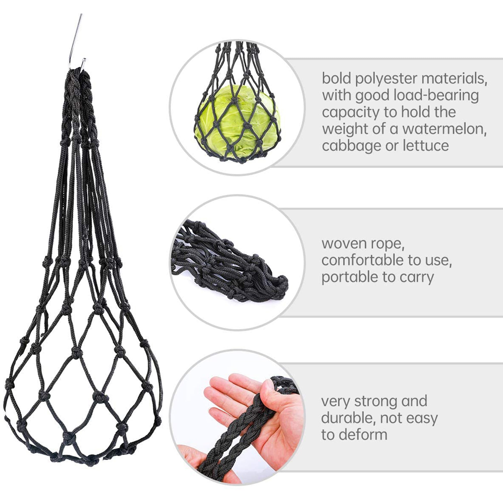 Chicken Vegetable String Bag Poultry Fruit Holder Chicken Cabbage Feeder Treat Feeding Tool with Hook for Hens Chicken Coop Toy for Hen Goose Duck