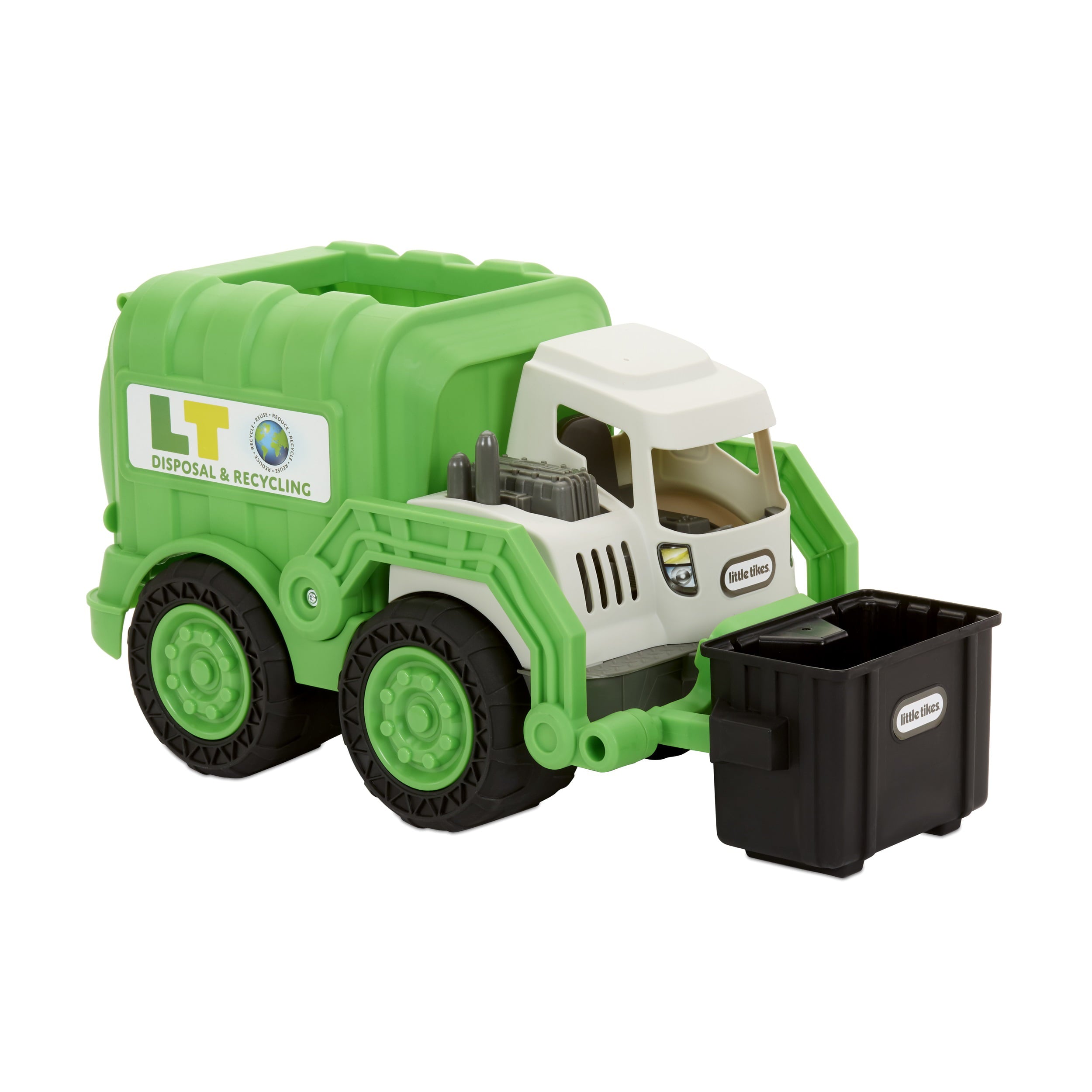 Little Tikes Dirt Diggers Garbage Truck， Play Vehicle with Removable Bin， Indoor and Outdoor Pretend Play， Green - Toy For Kids and Toddlers， Boys and Girls Ages 2 3 4+ Year Old